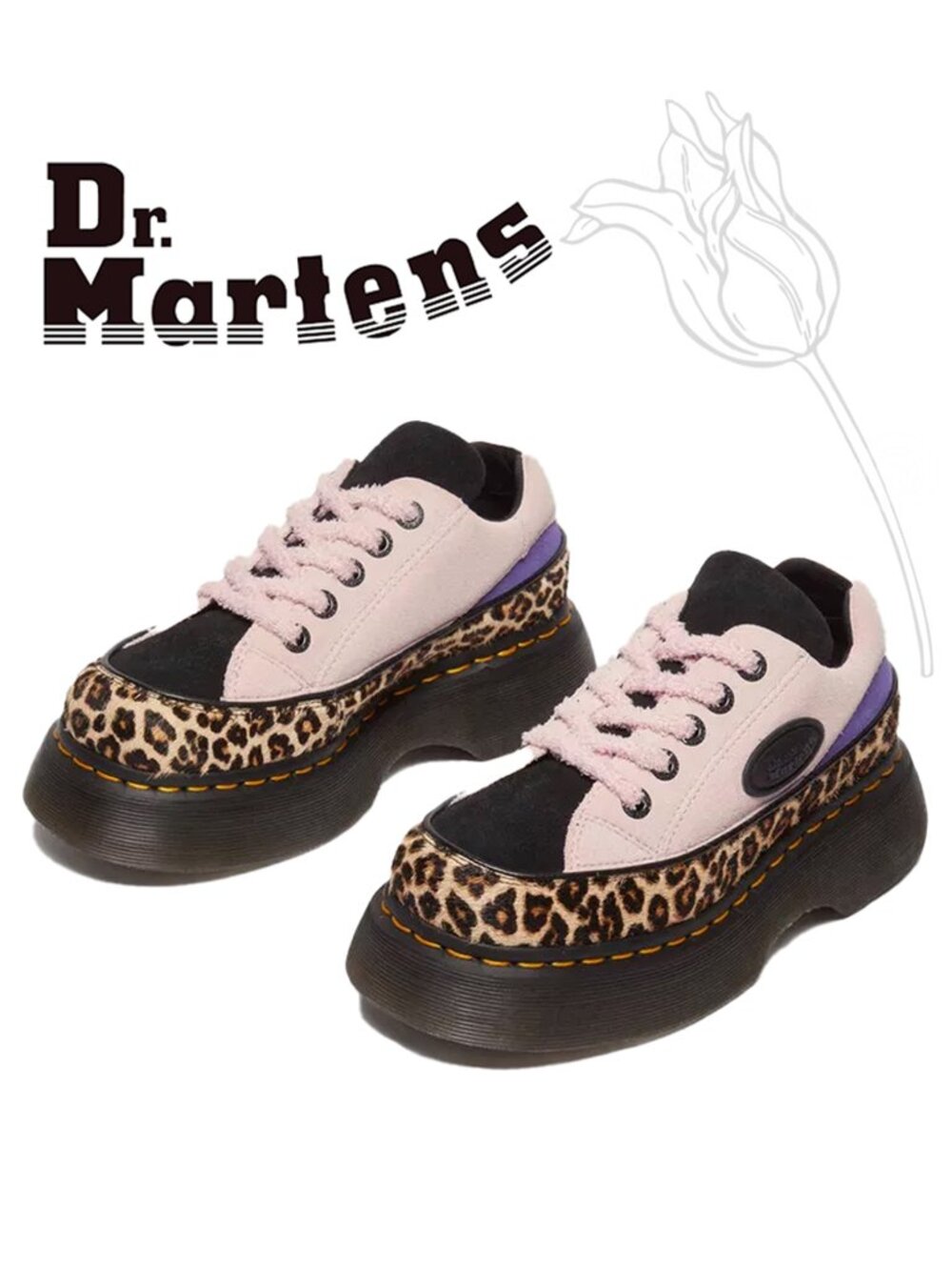 DR MARTINS Buzz 5i Mixed Media Platform Sneaker